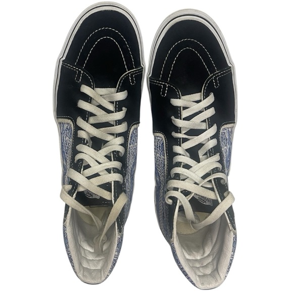 VANS Sk8-Hi Men's Sneakers Black/Blue Lightning Bolt, High Top, Size 10 - Picture 9 of 12